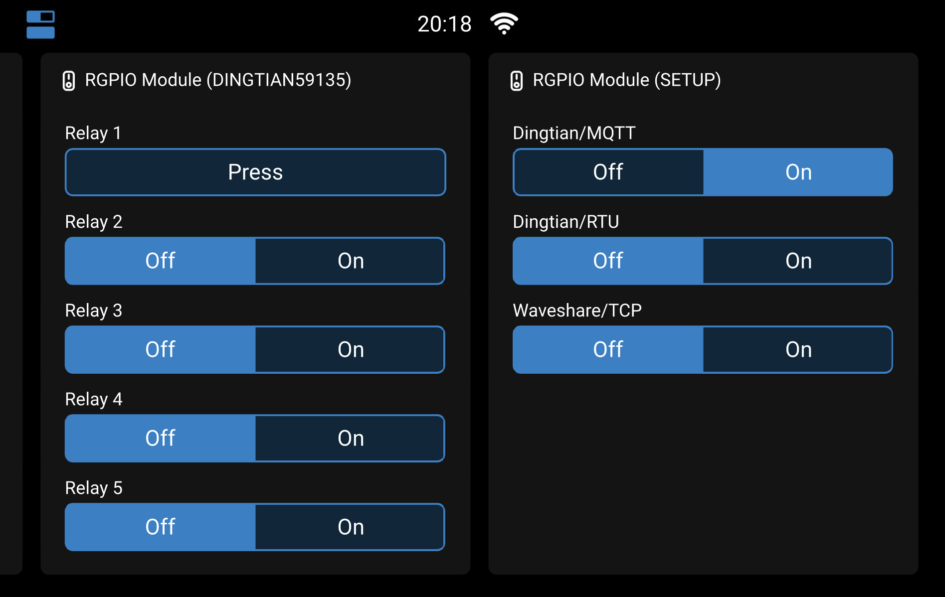 Schéma du module RemoteGPIO